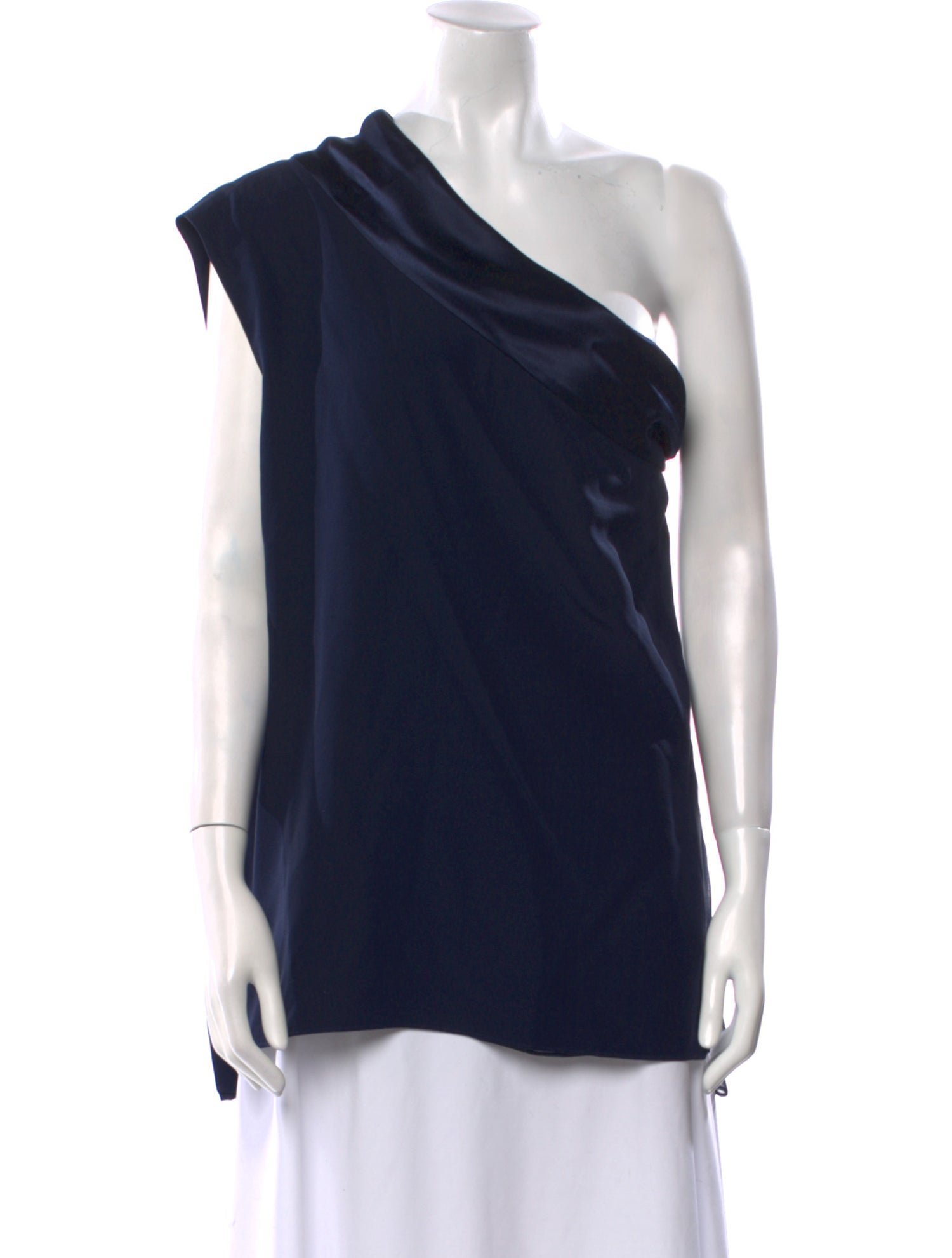 Adam Lippes Silk One-Shoulder Blouse