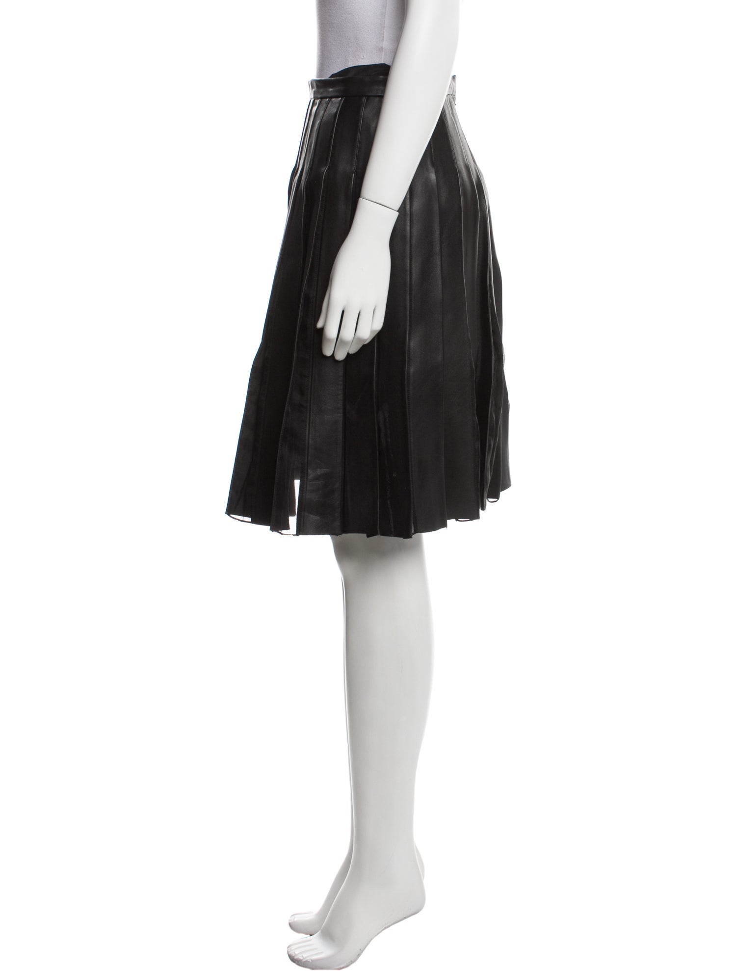 Adam Lippes Lamb Leather Knee-Length Skirt