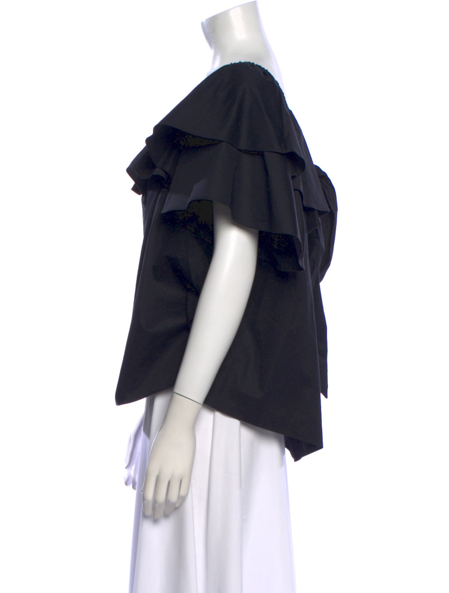 Adam Lippes Scoop Neck Short Sleeve Blouse