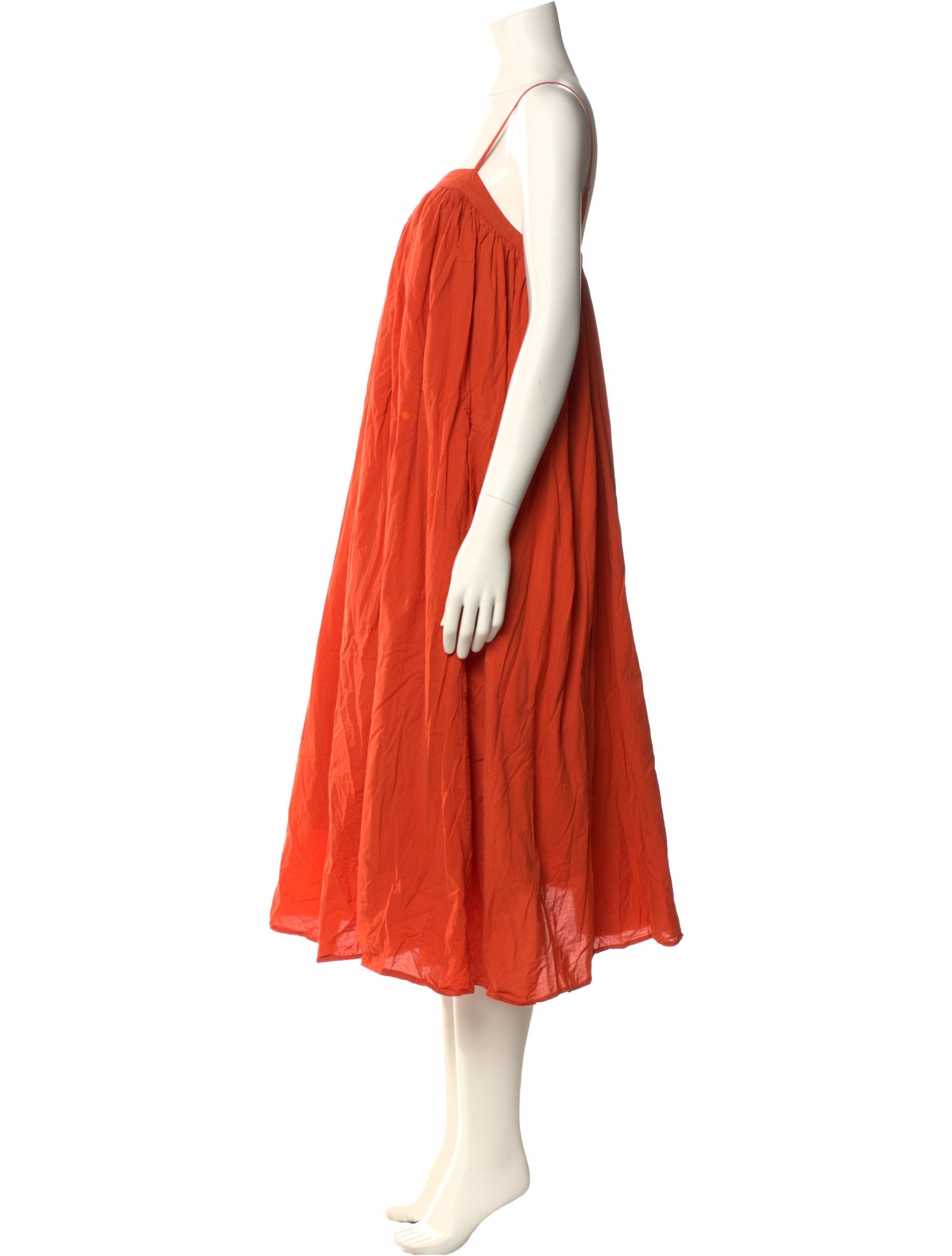 Adam Lippes Square Neckline Midi Length Dress