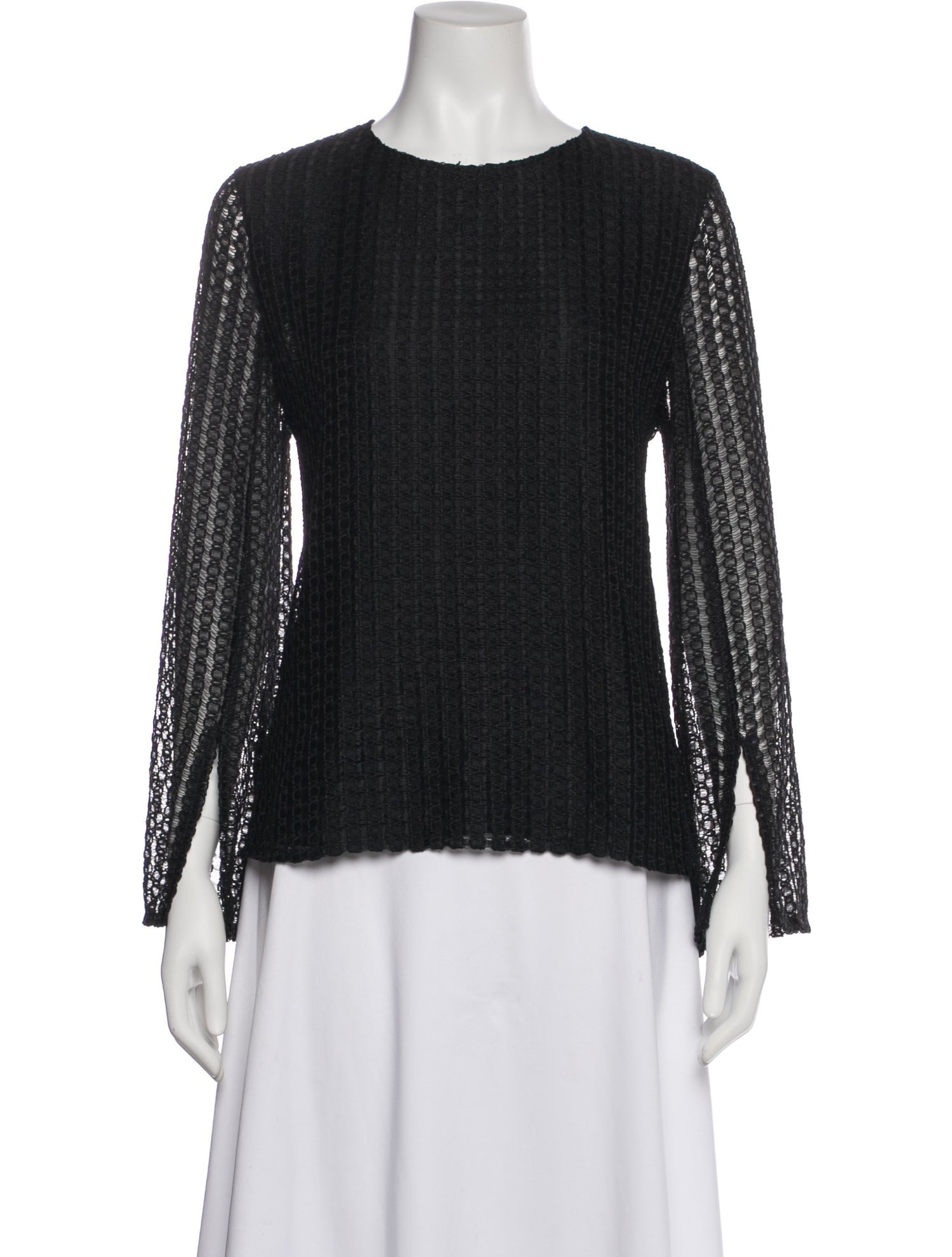 Adam Lippes Crew Neck Long Sleeve Top