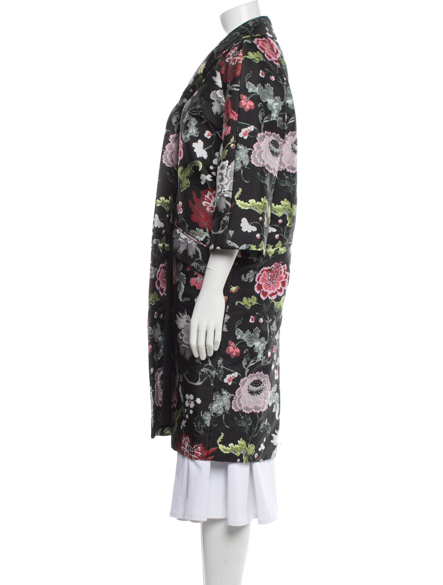 Adam Lippes Floral Print Trench Coat