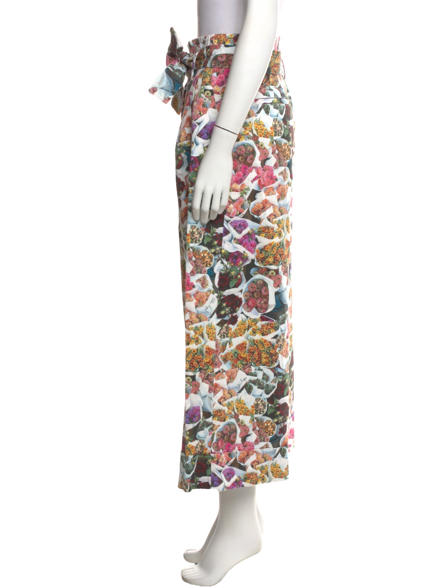 Adam Lippes Floral Print Wide Leg Pants