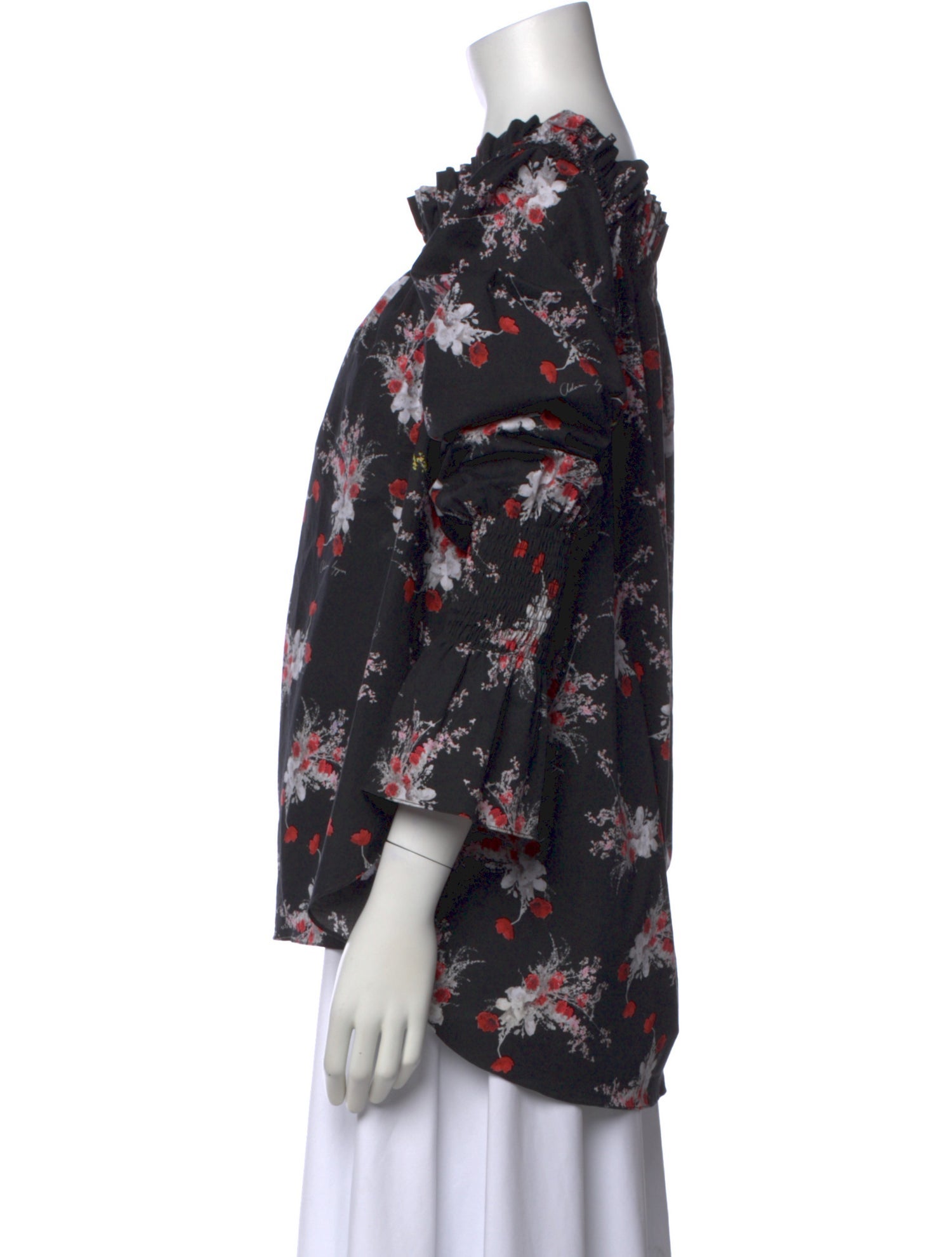 Adam Lippes Floral Print Scoop Neck Blouse