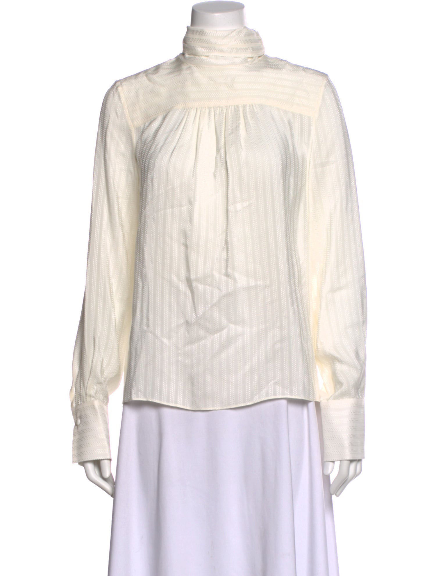 Adam Lippes Silk Striped Blouse w/ Tags