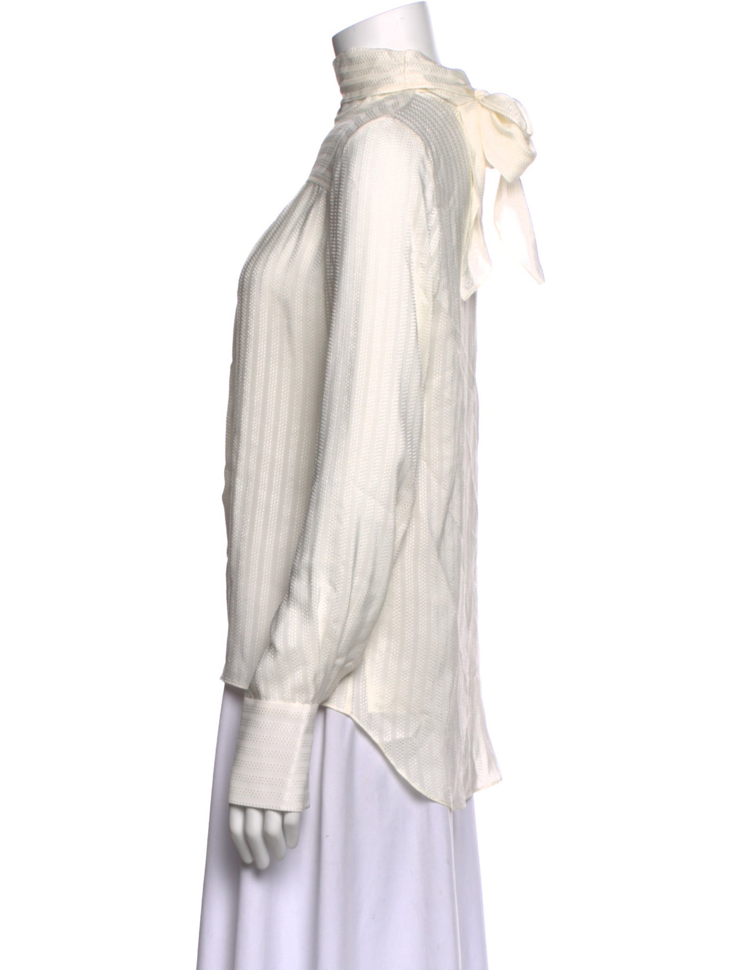 Adam Lippes Silk Striped Blouse w/ Tags