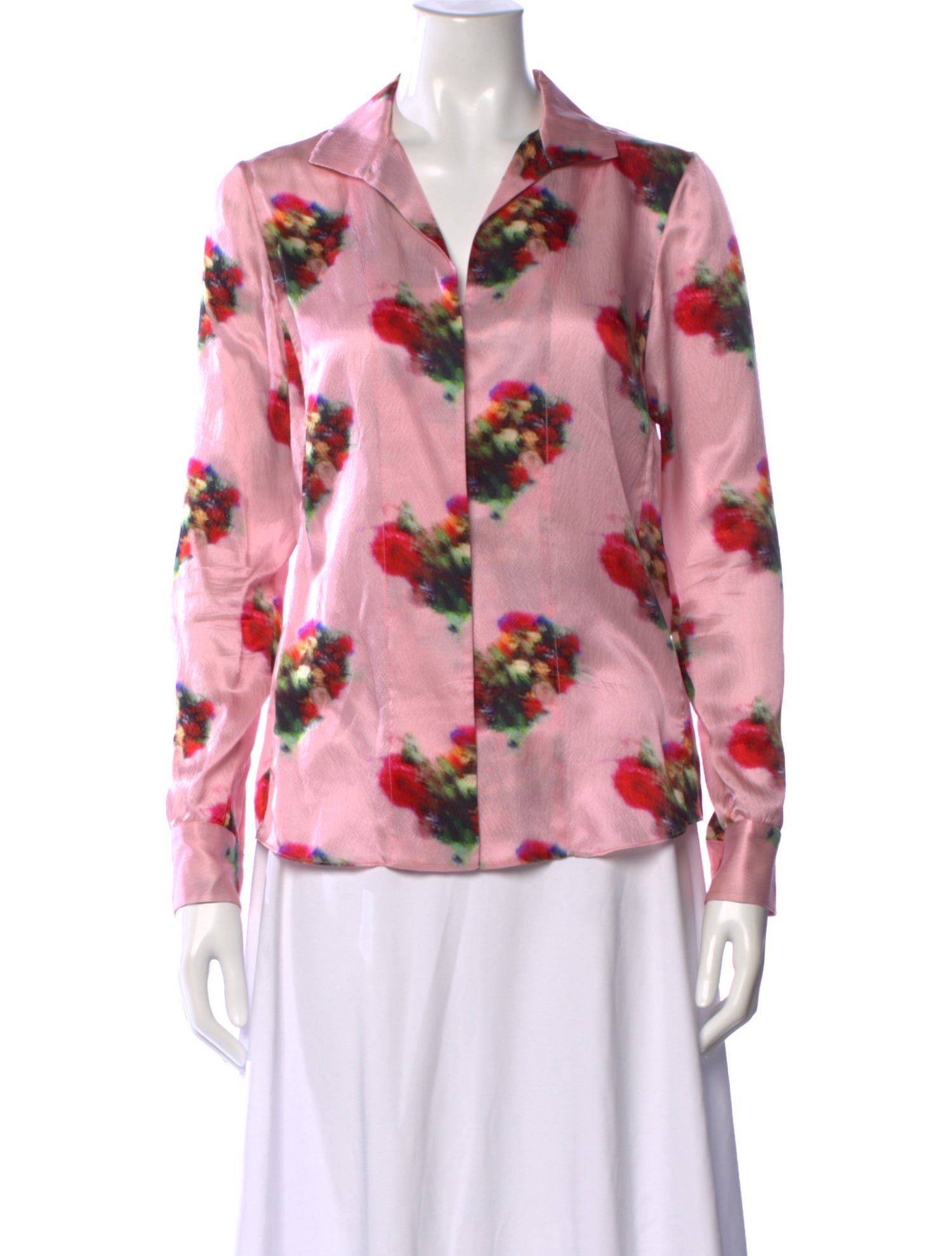 Adam Lippes Silk Floral Print Blouse