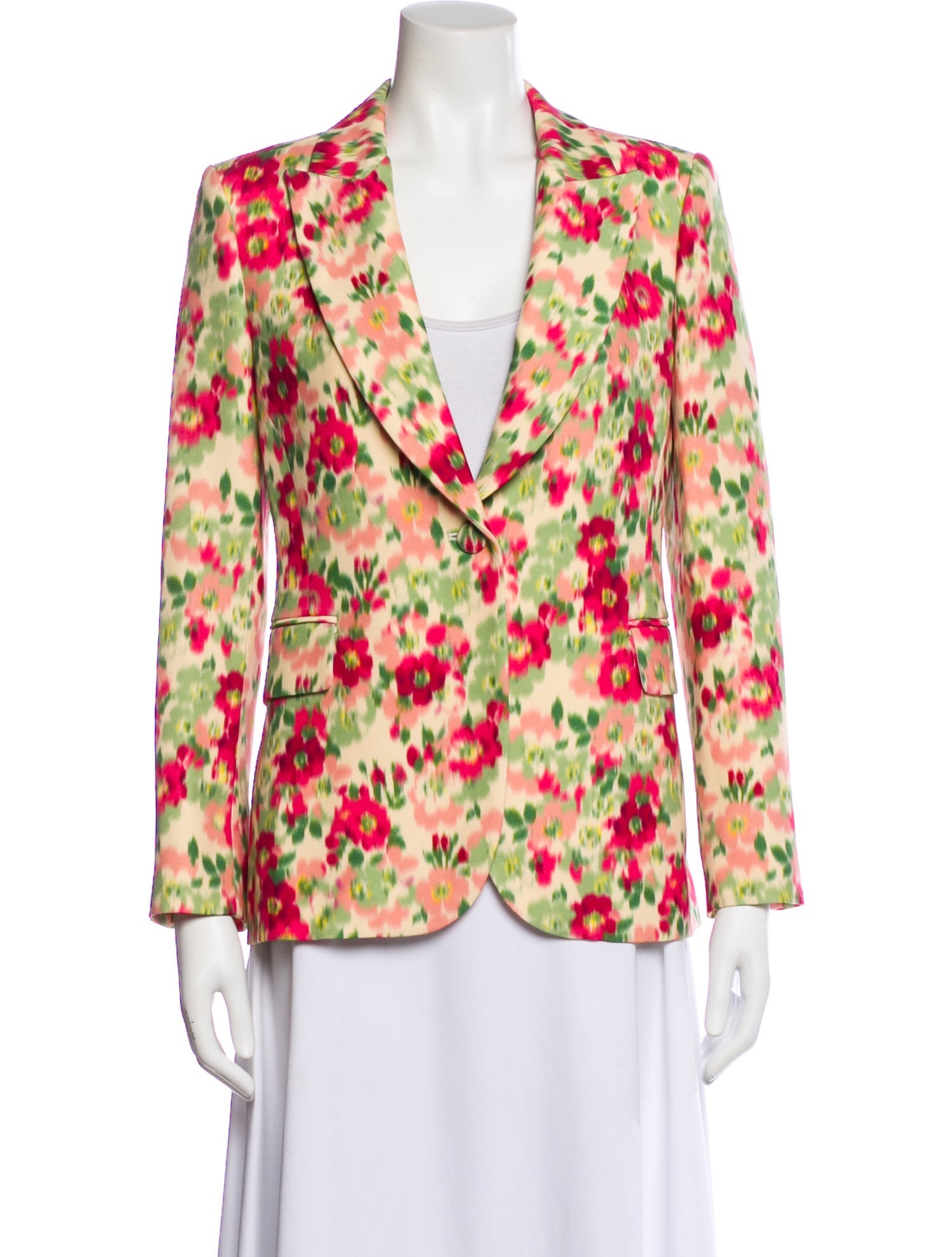 Adam Lippes Wool Floral Print Blazer