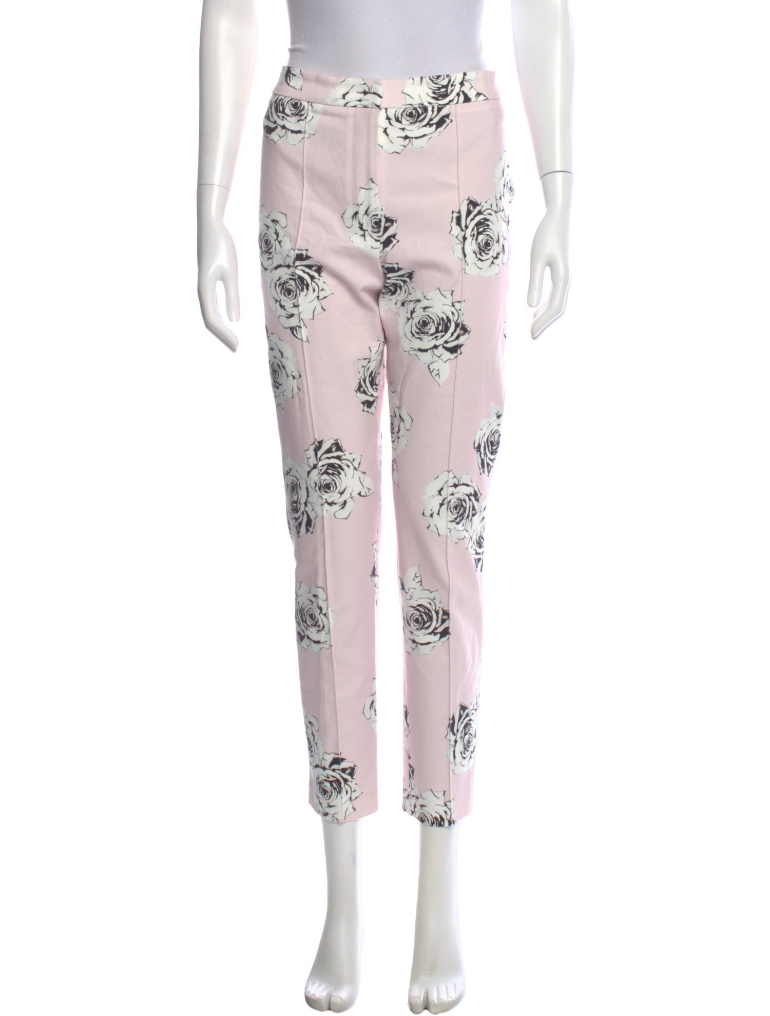 Adam Lippes Floral Print Straight Leg Pants