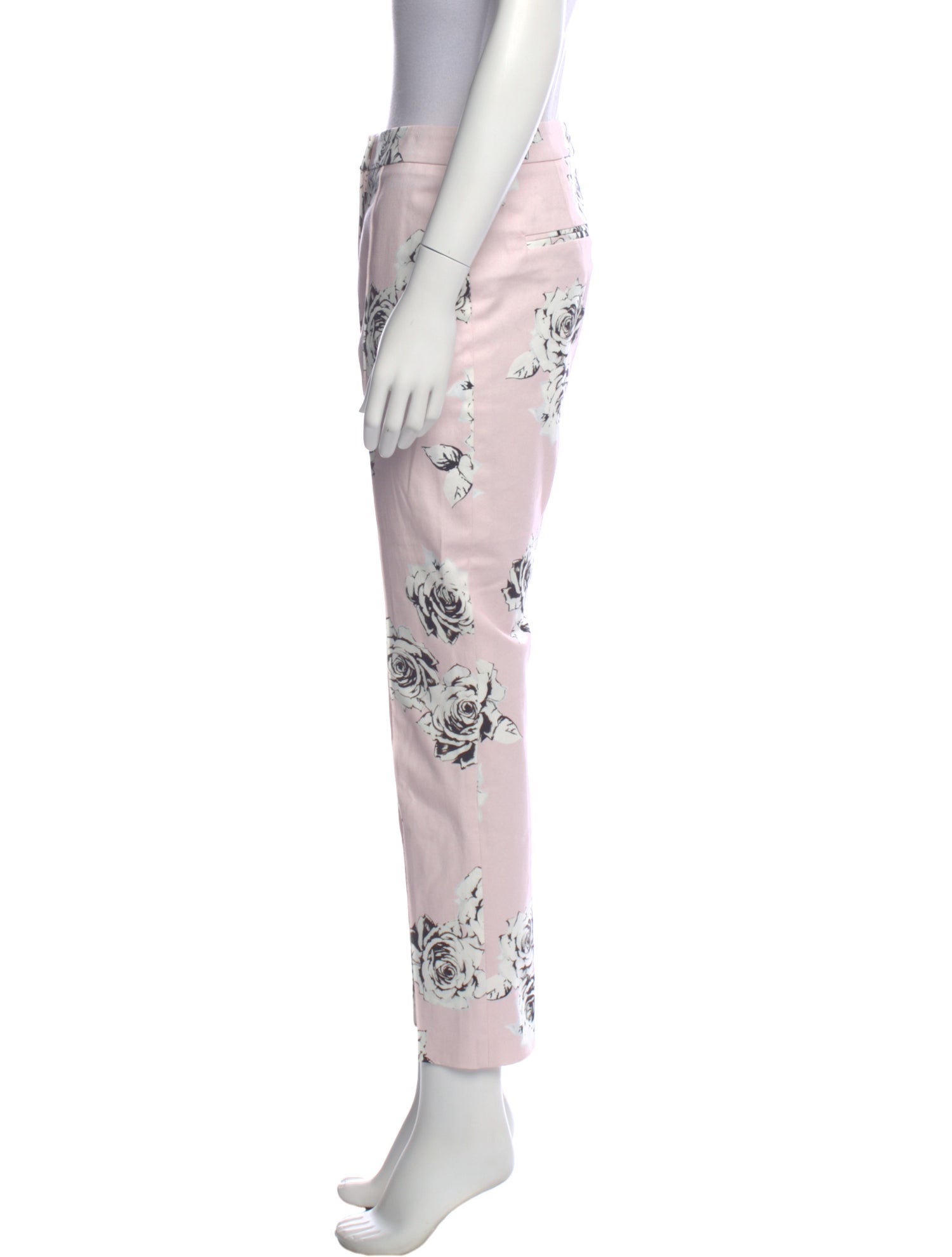 Adam Lippes Floral Print Straight Leg Pants