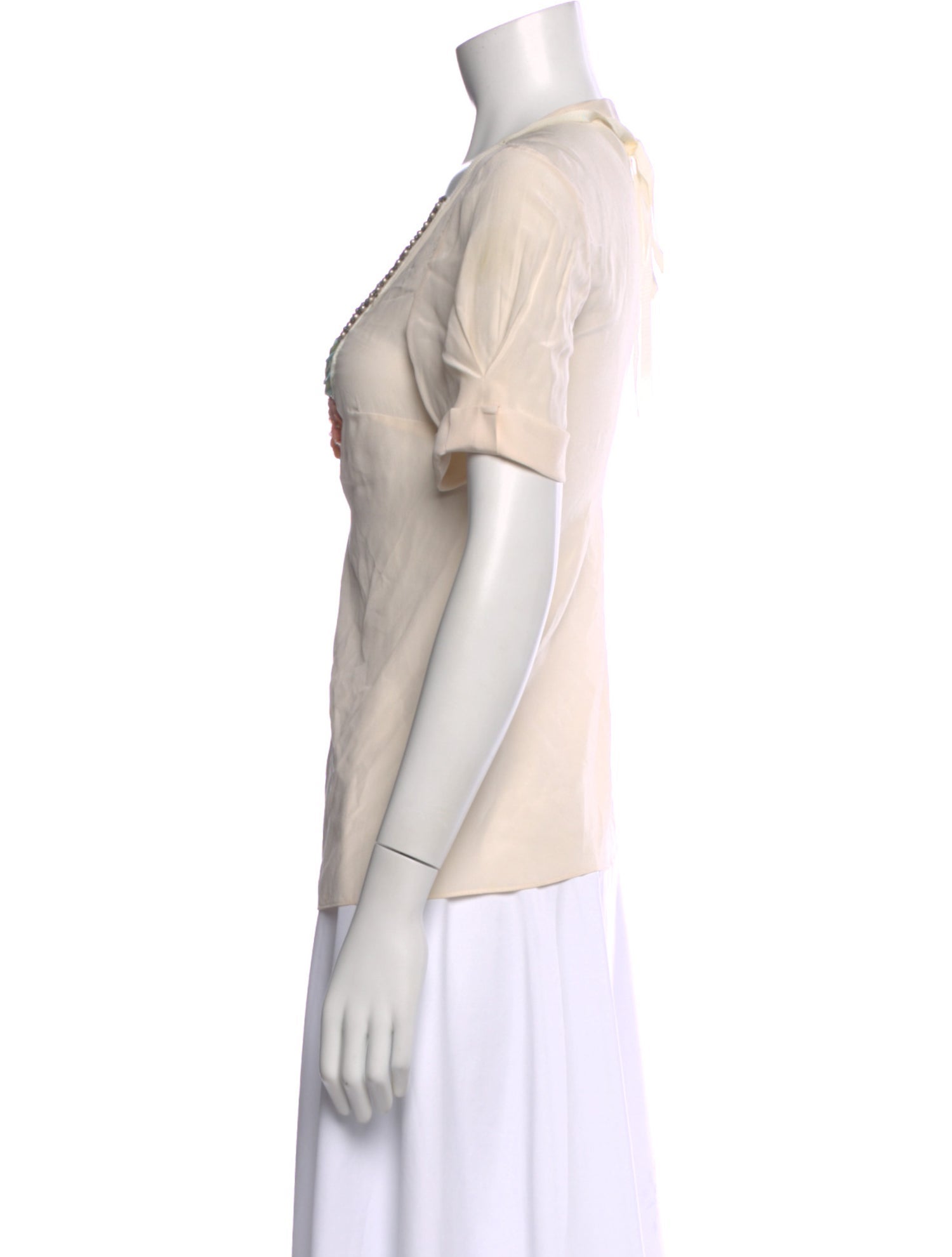 Adam Lippes Silk Scoop Neck Blouse