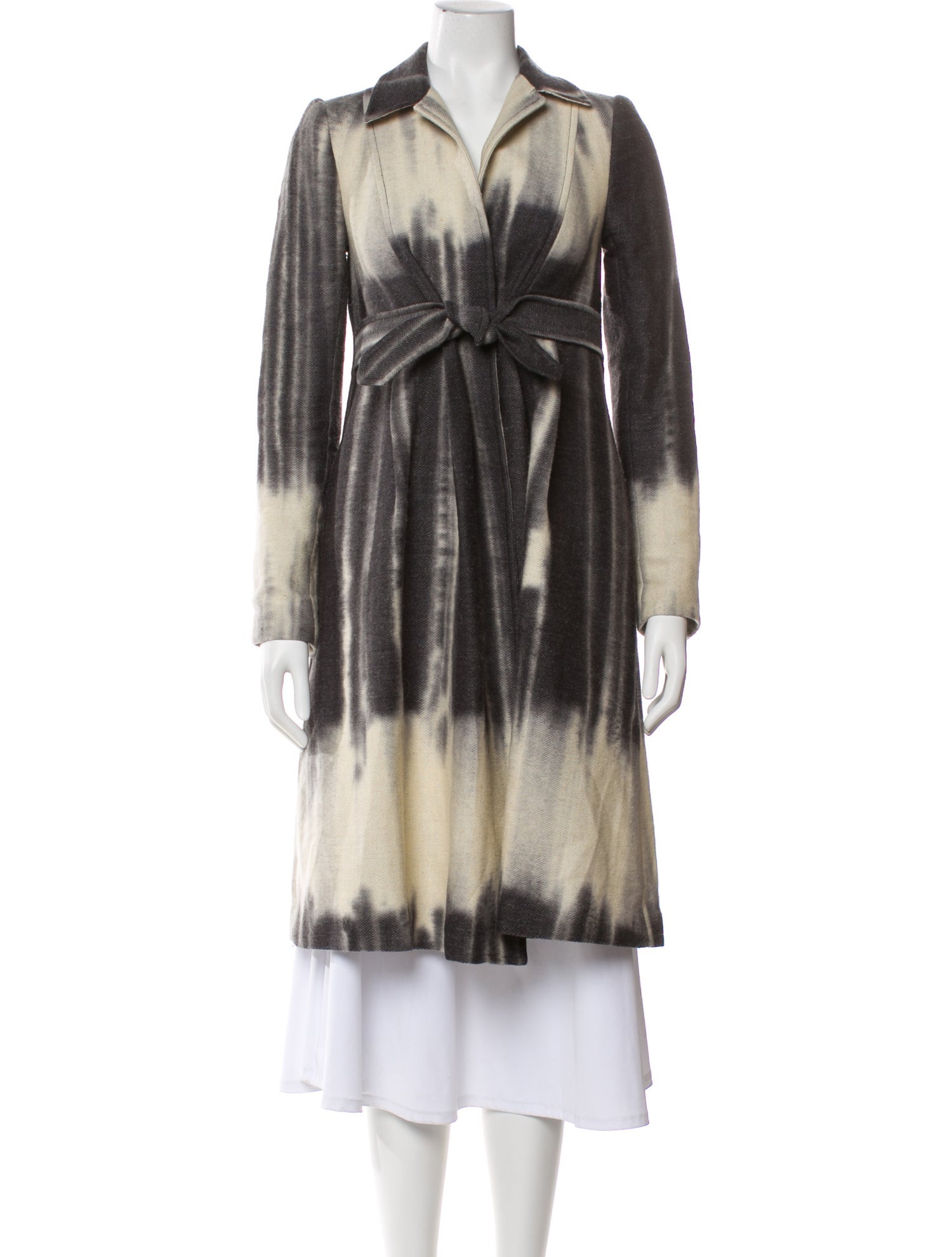 Adam Lippes Virgin Wool Striped Trench Coat