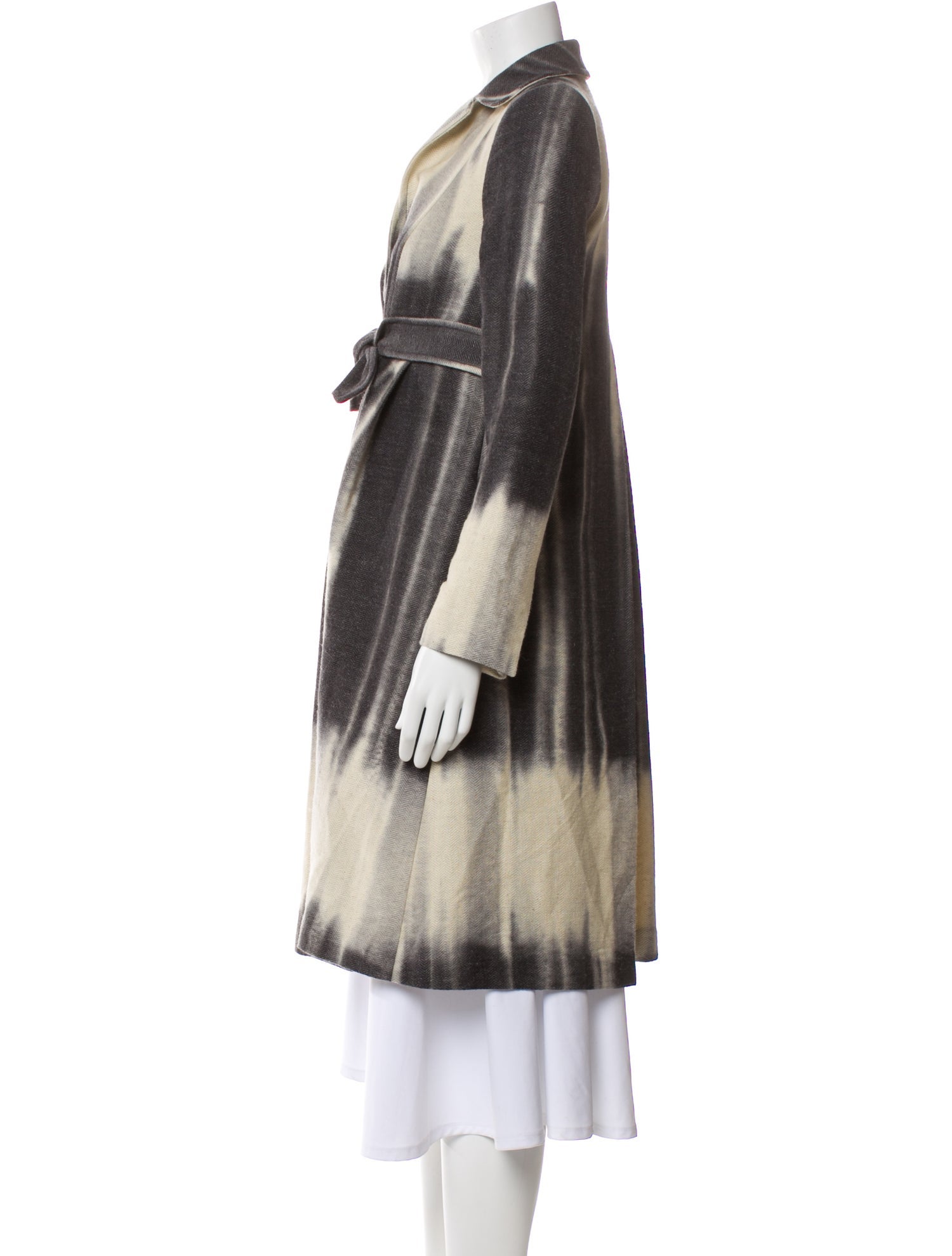 Adam Lippes Virgin Wool Striped Trench Coat