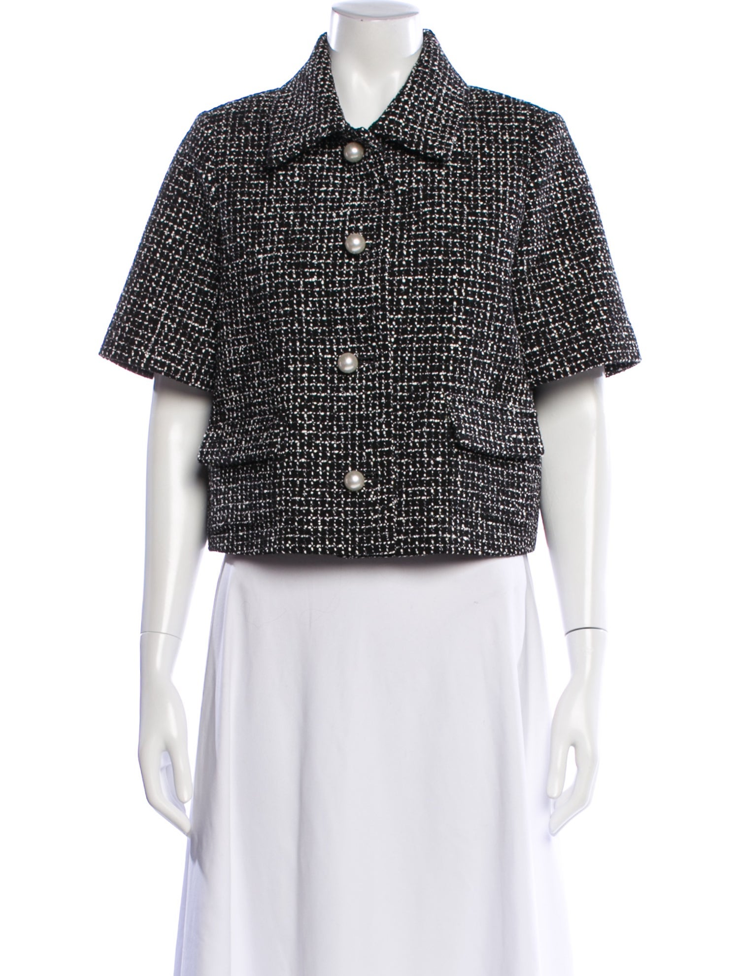 Adam Lippes Wool Tweed Pattern Evening Jacket