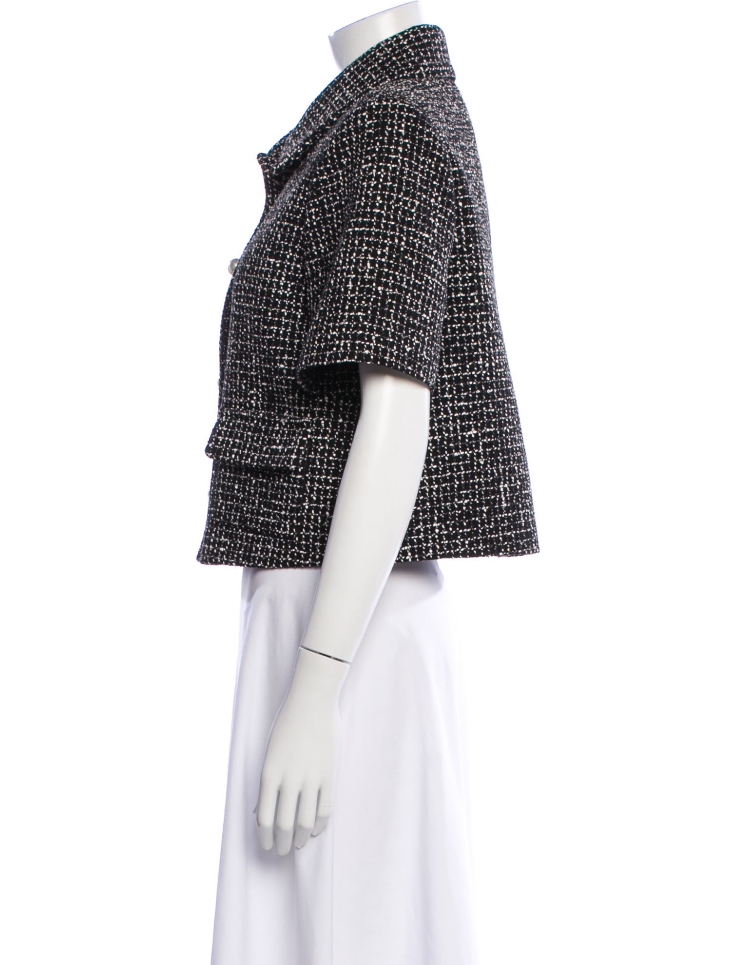 Adam Lippes Wool Tweed Pattern Evening Jacket