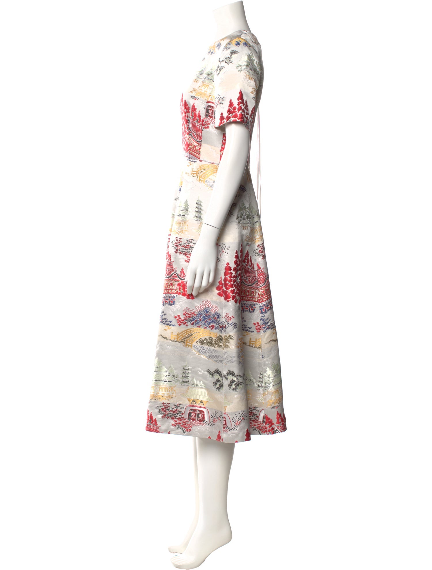 Adam Lippes Printed Midi Length Dress