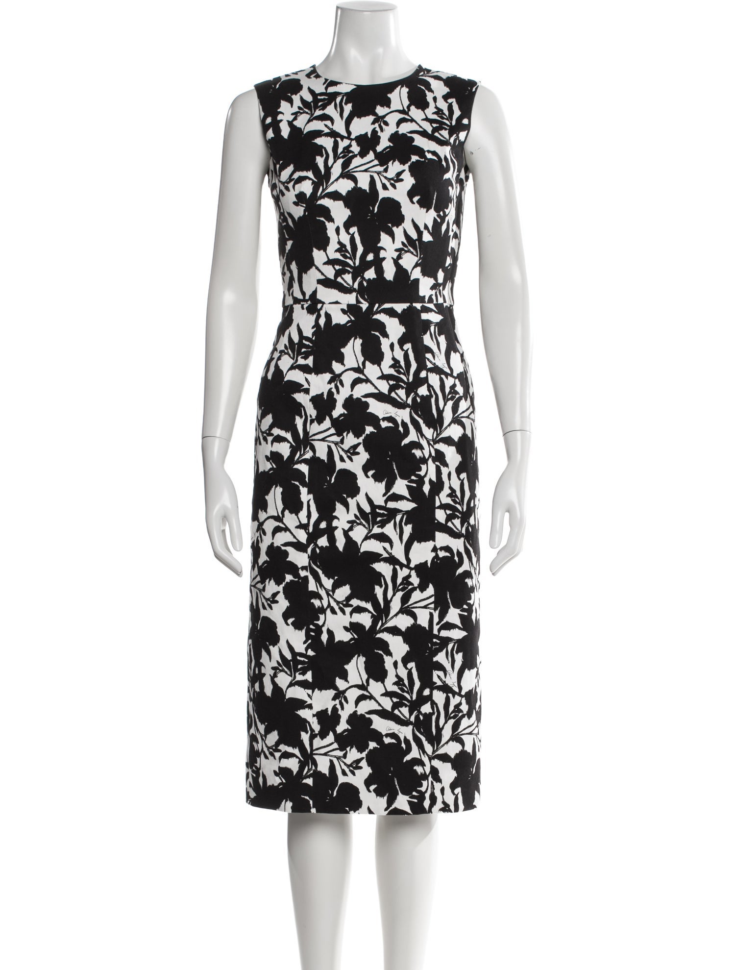 Adam Lippes Floral Print Midi Length Dress