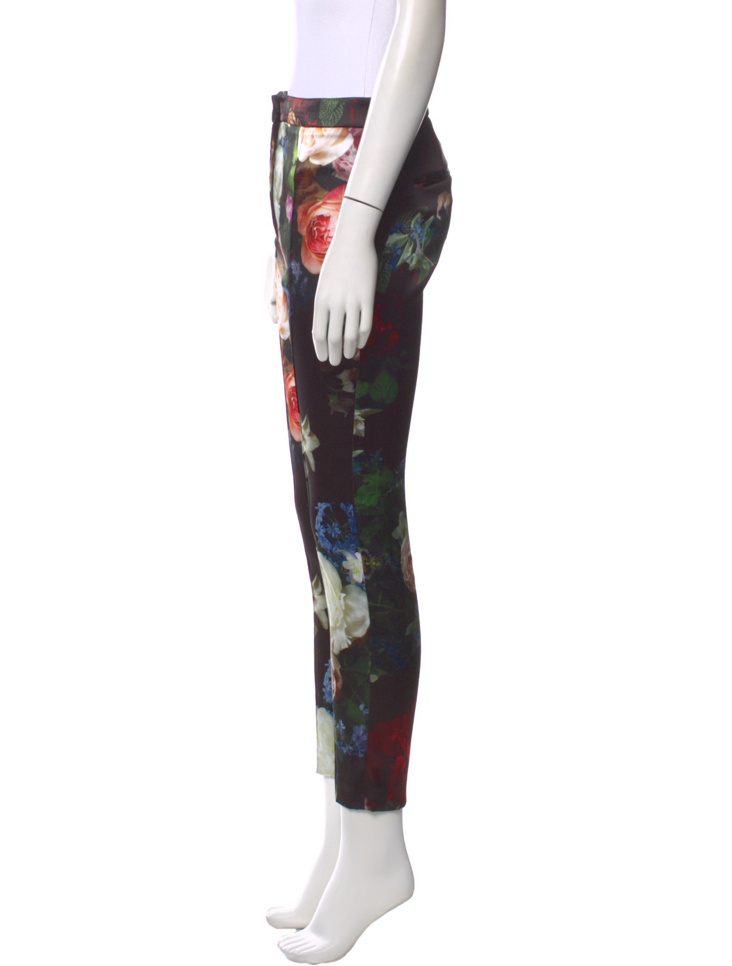 Adam Lippes Floral Print Skinny Leg Pants