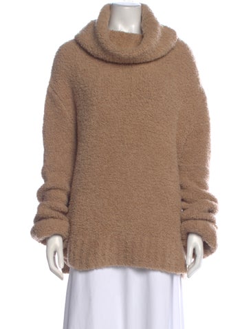 Pre-owned Adam Lippes Merino Wool Cowl Neck Sweater In Brown