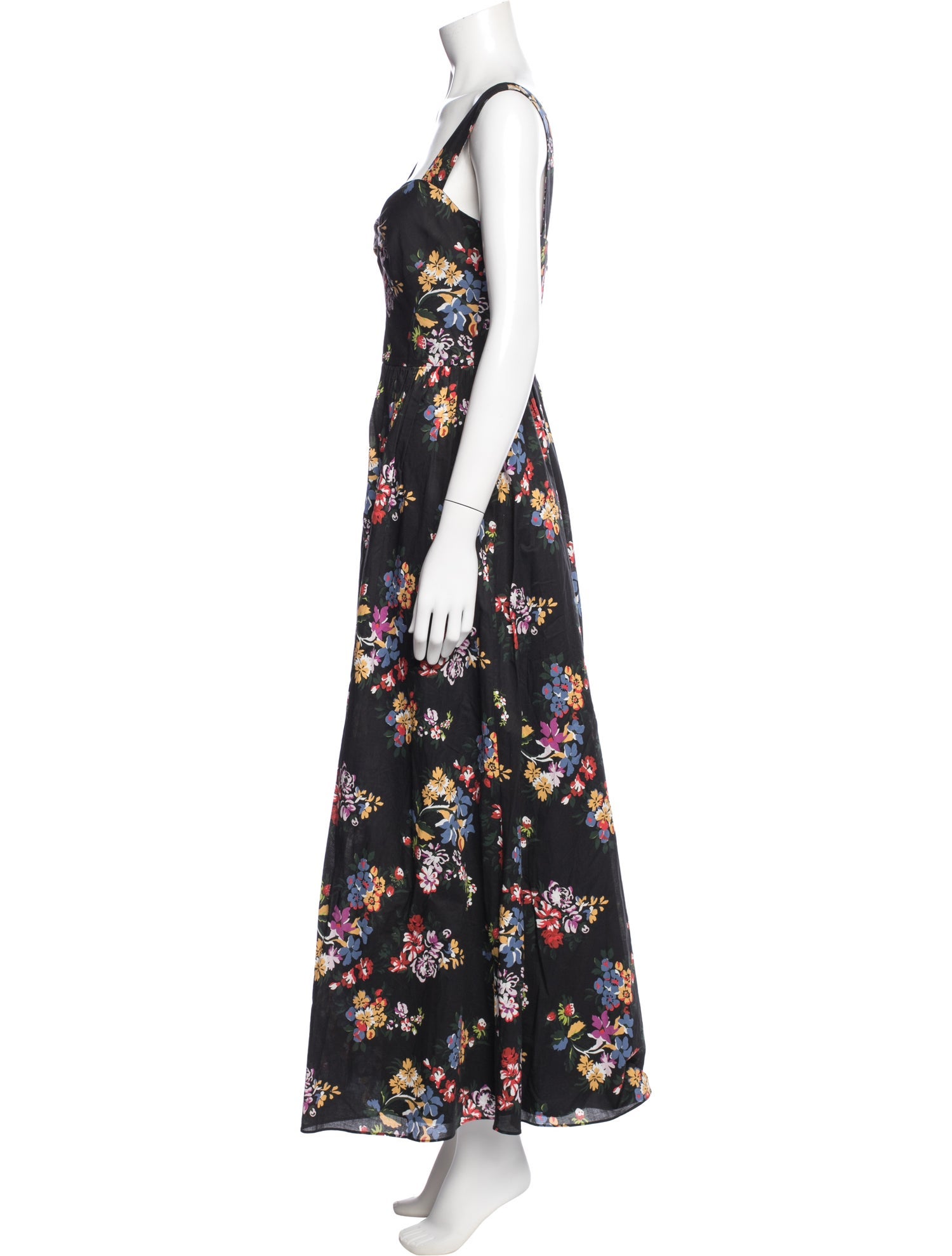 Adam Lippes Floral Print Long Dress