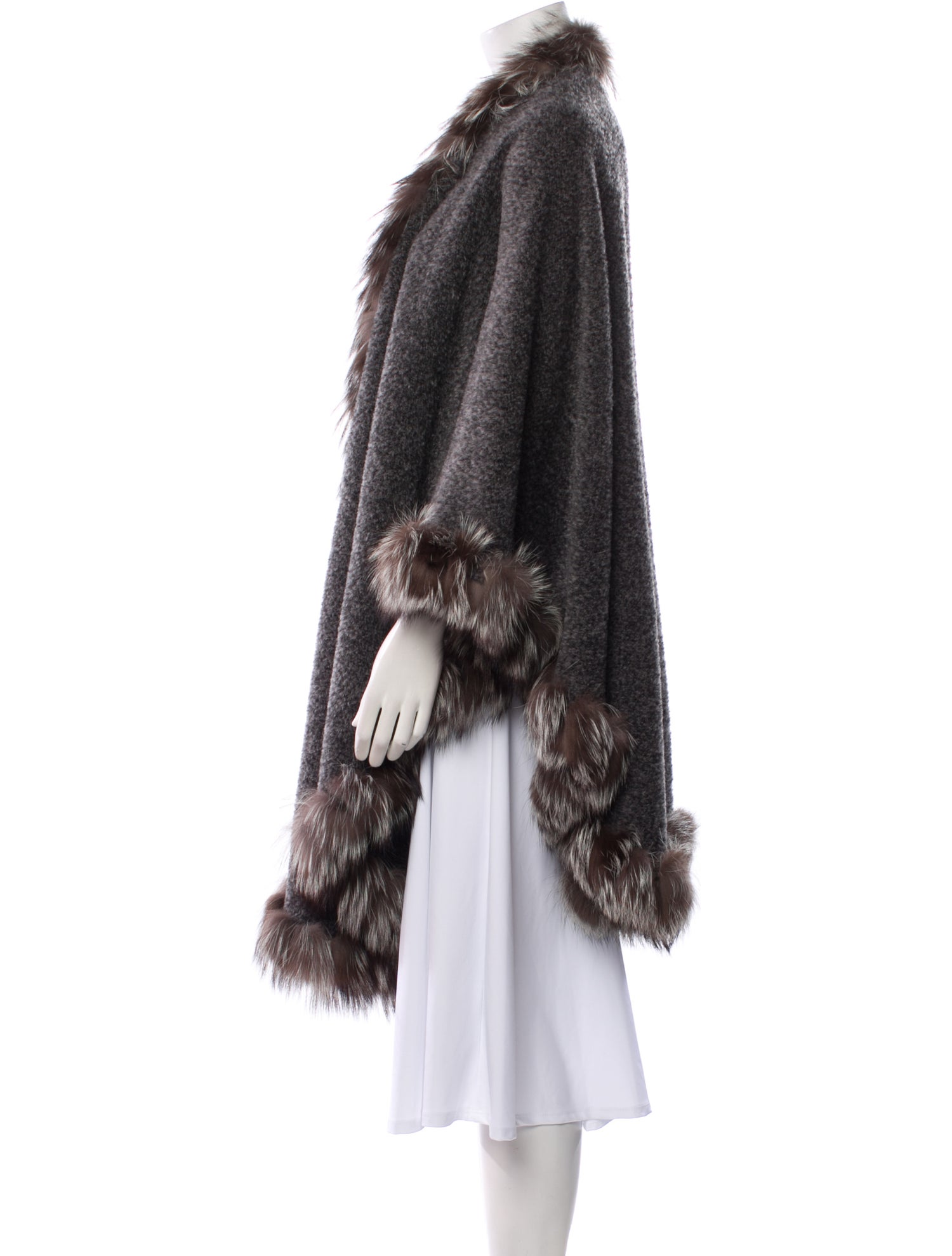 Alpaca 111 Wool Printed Fur Coat