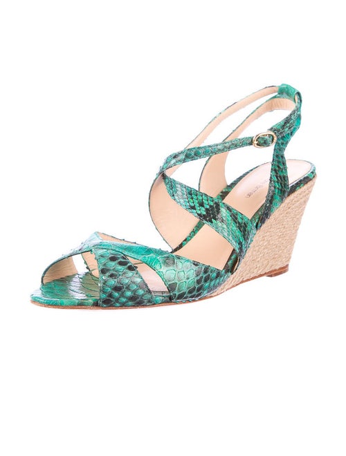 Alexandre Birman Snakeskin Wedges