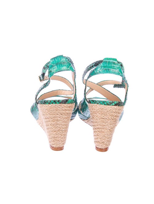 Alexandre Birman Snakeskin Wedges