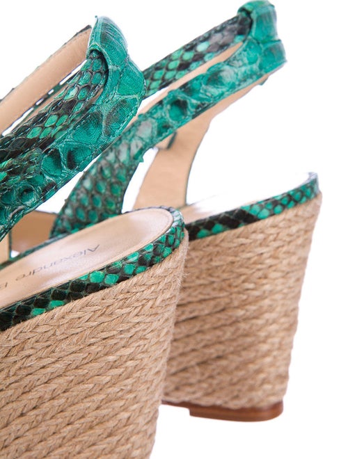 Alexandre Birman Snakeskin Wedges