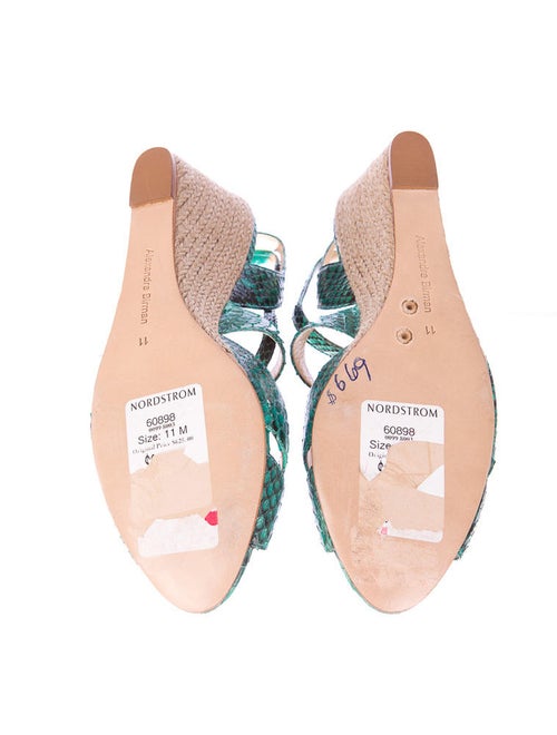 Alexandre Birman Snakeskin Wedges