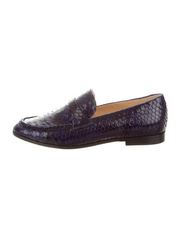 Alexandre Birman Python Round-Toe Loafers