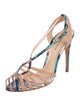 Alexandre Birman Snakeskin Caged Sandals