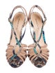 Alexandre Birman Snakeskin Caged Sandals