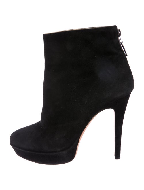 Alexandre Birman Platform Suede Boots Black