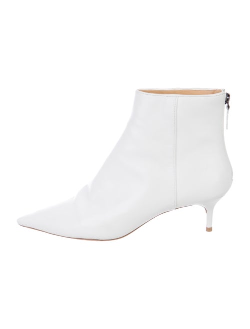 Alexandre Birman Leather Ankle Boots White