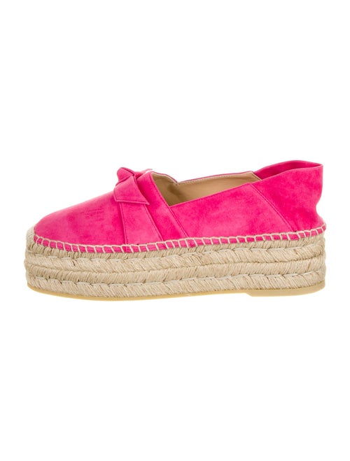 Alexandre Birman Suede Bow Accents Espadrilles Pin