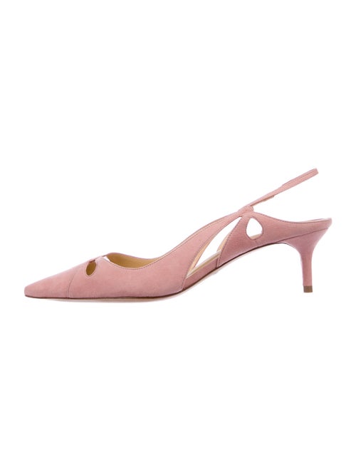 Alexandre Birman Nanny Kitten Heel Suede Slingback