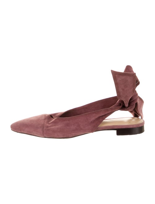 Alexandre Birman Suede Slingback Flats Pink