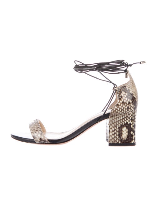 Alexandre Birman Snakeskin Animal Print Sandals