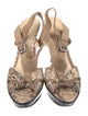 Alexandre Birman Animal Print T-Strap Sandals