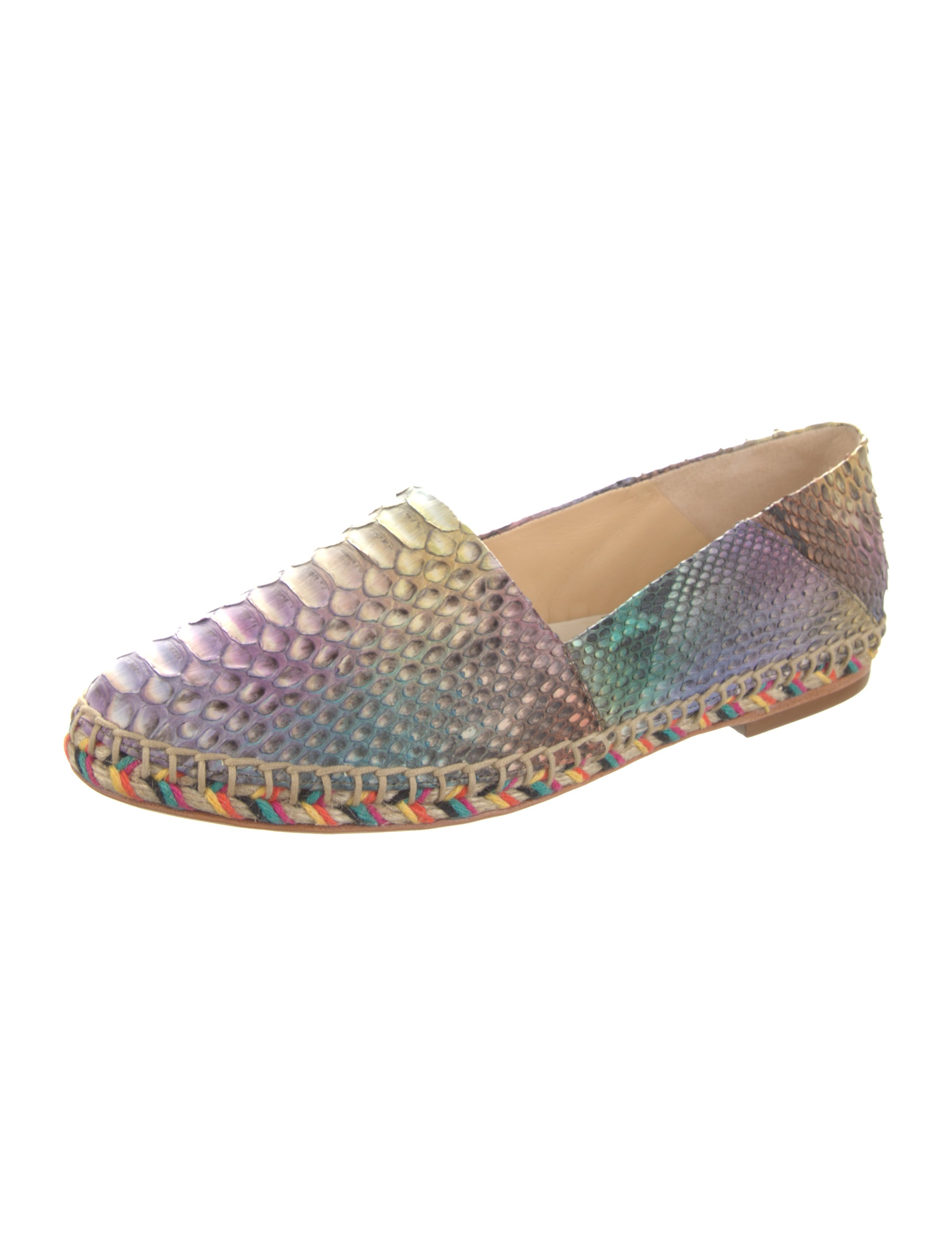 Alexandre Birman Snakeskin Animal Print Espadrilles
