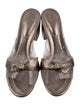 Alexandre Birman Leather Bow Accents Slides