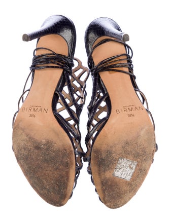 Alexandre Birman Leather Printed Gladiator Sandals