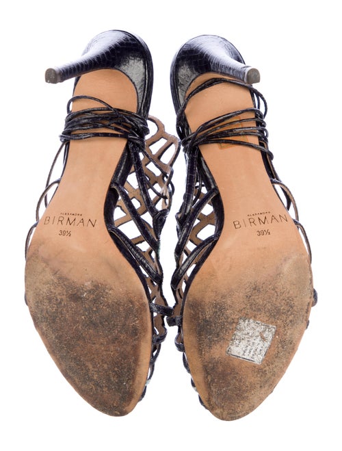 Alexandre Birman Leather Printed Gladiator Sandals