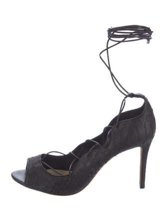 Alexandre Birman Snakeskin Printed Pumps