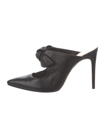 Alexandre Birman Leather Polka Dot Print Mules