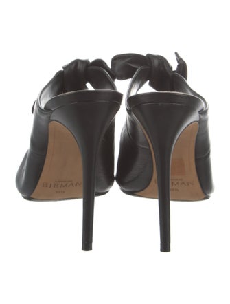 Alexandre Birman Leather Polka Dot Print Mules