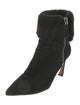 Alexandre Birman Suede Fur Trim Boots