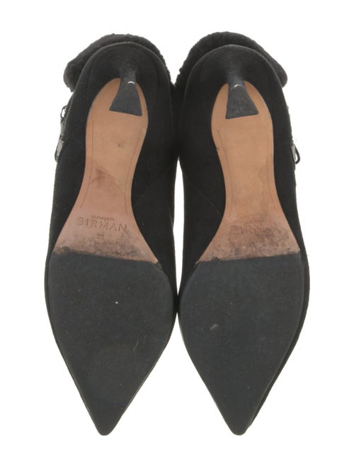 Alexandre Birman Suede Fur Trim Boots