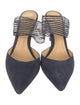 Alexandre Birman Suede Colorblock Pattern Mules