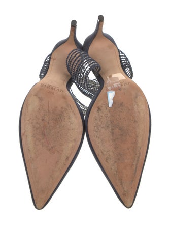 Alexandre Birman Suede Colorblock Pattern Mules